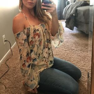 Off the shoulder floral top